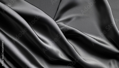 black silk cloth background, Swath of smooth, rich black silk