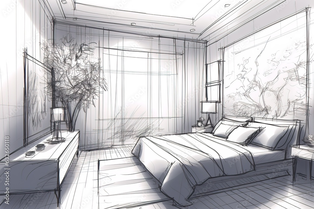 interior luxury bedroom. generative AI interior luxury bedroom. generative AI