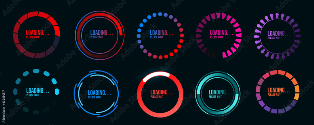 Photo & Art Print Loading progress or status bar vector icons, salwani