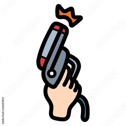 starting gun filled outline icon style