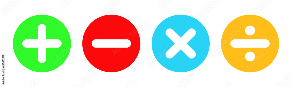 plus, minus, multiply and divide vector, icon, symbol, logo, clipart, isolated. vector illustration. vector illustration isolated on white background. plus, minus, multiply and divide vector, icon, symbol, logo, clipart, isolated. vector illustration. vector illustration isolated on white background.