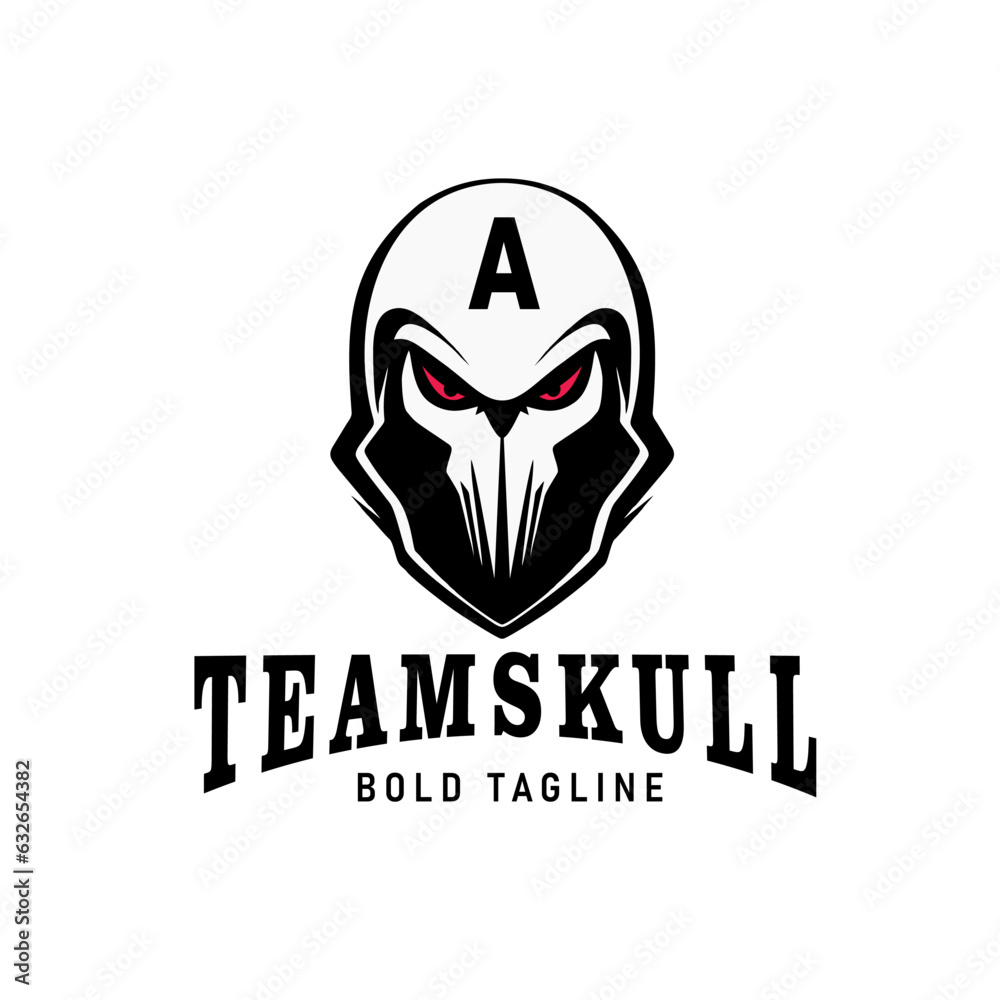 Skull mask logo design, usable for E-sport team league