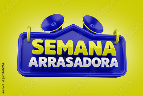 selo 3d ''semana arrasadora''