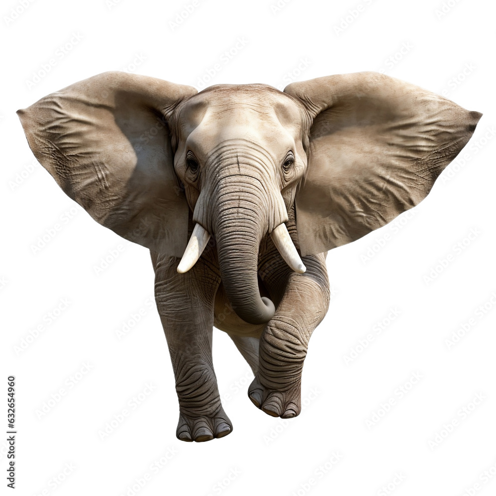 Obraz premium Elephant isolated on transparent background