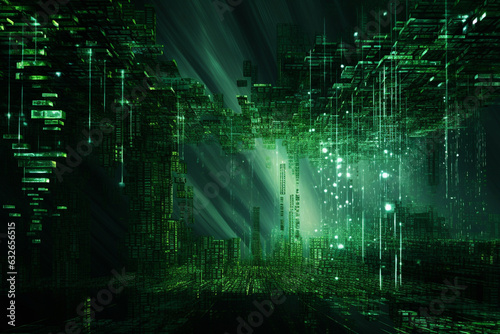 Digital space background  Generative AI