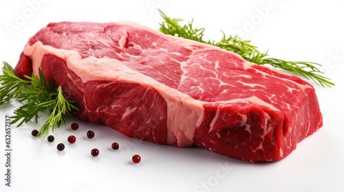 beef on white background