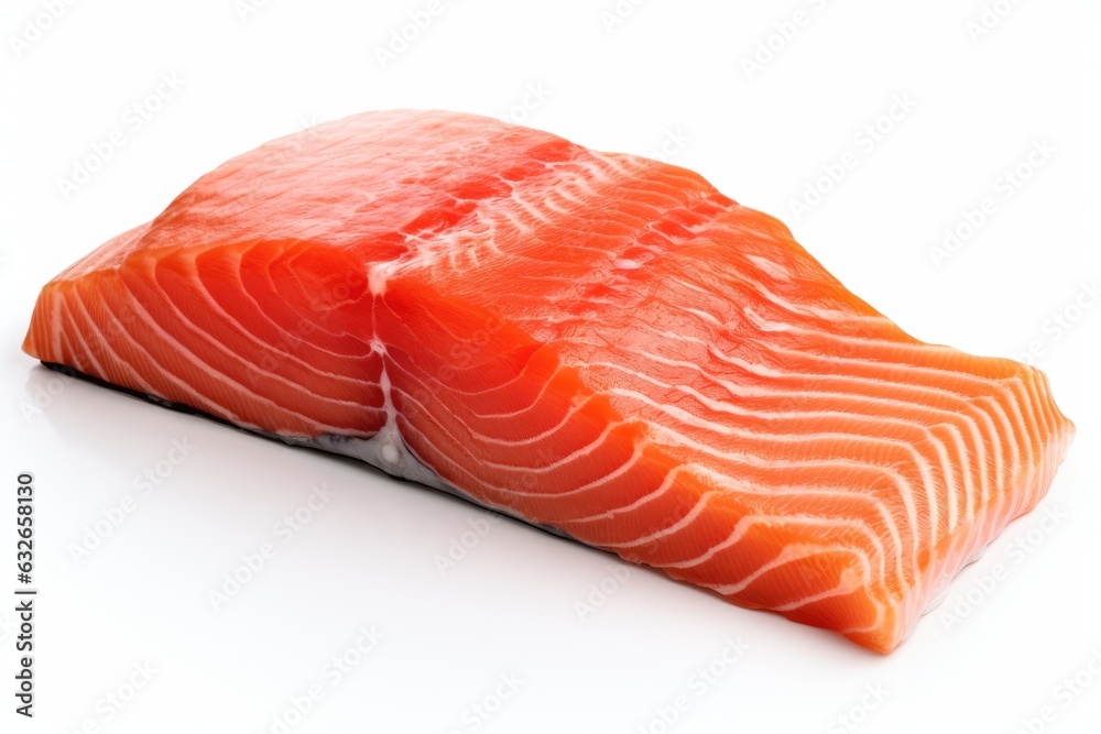 salmon pieces white background salmon pieces white background