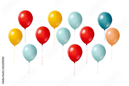 Set of balloons  Ice Cream isolated on transparent background PNG cutout   generative AI  