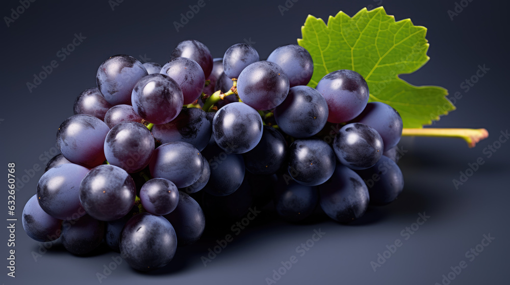 Fototapeta premium Grapes isolated on a white background.
