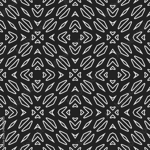 Black and white pattern . Figures ornament.Seamless pattern for fashion, textile design, on wall paper, wrapping paper, fabrics and home decor.