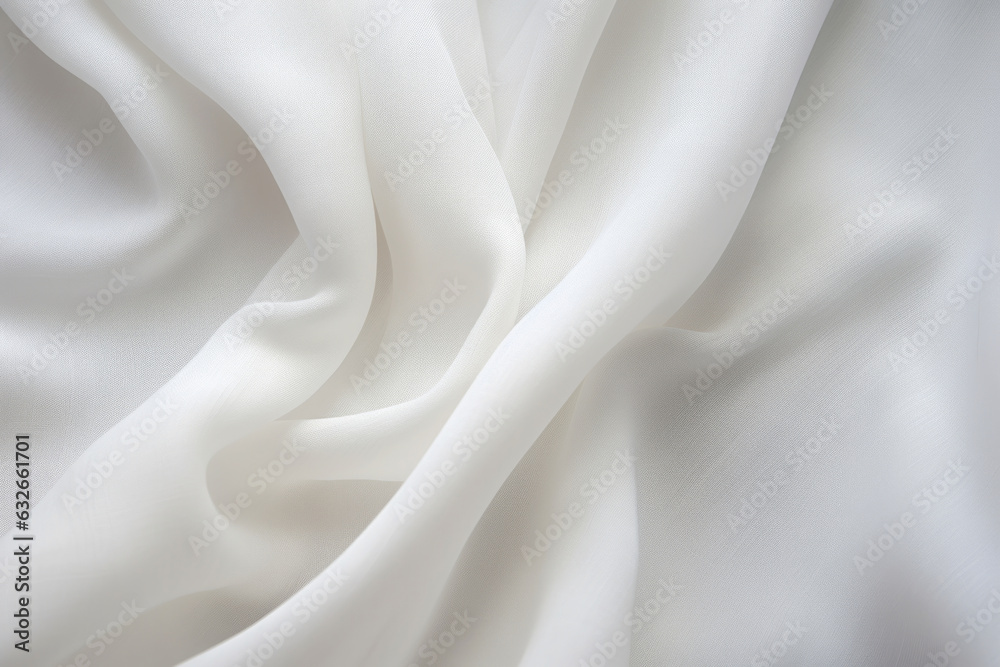 Light colour satin cloth folds abstract background. Silk fabric tissue curves