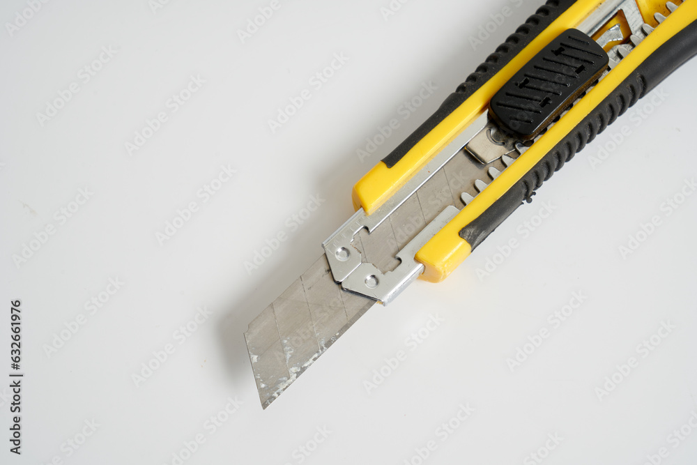utility knife on an isolated white background