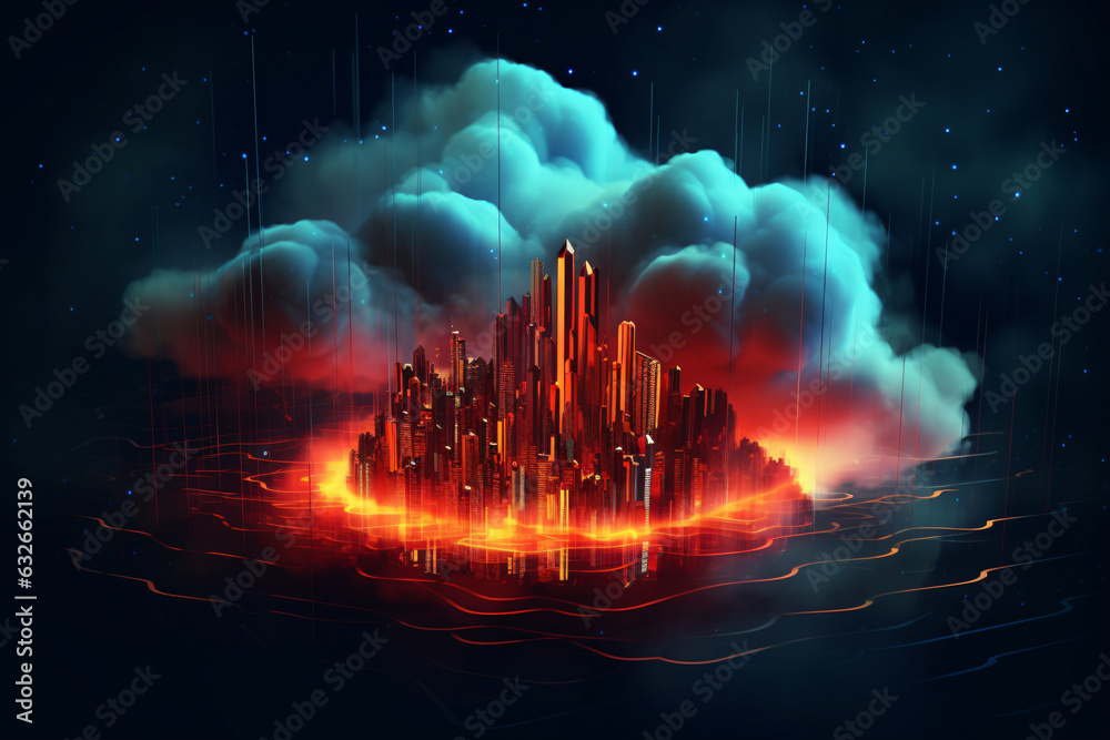 Obraz premium Cloud Computing