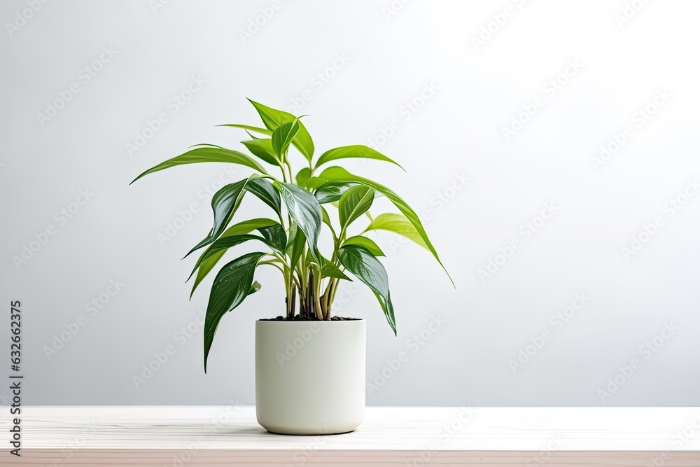 Background image. Plant Philodendron sp, in a pot, on a modern background. Copy space. For text. Background image. Plant Philodendron sp, in a pot, on a modern background. Copy space. For text.