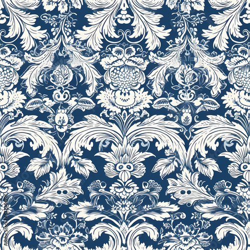 Blue and White Texture Imperfect Pattern 4K