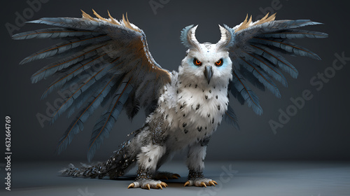 owl on white