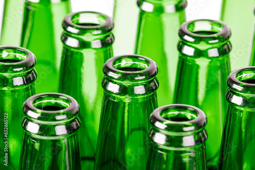 Green Beer Bottles Isolated on a white background