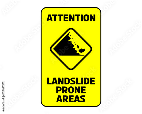 Landslide Sign Vector