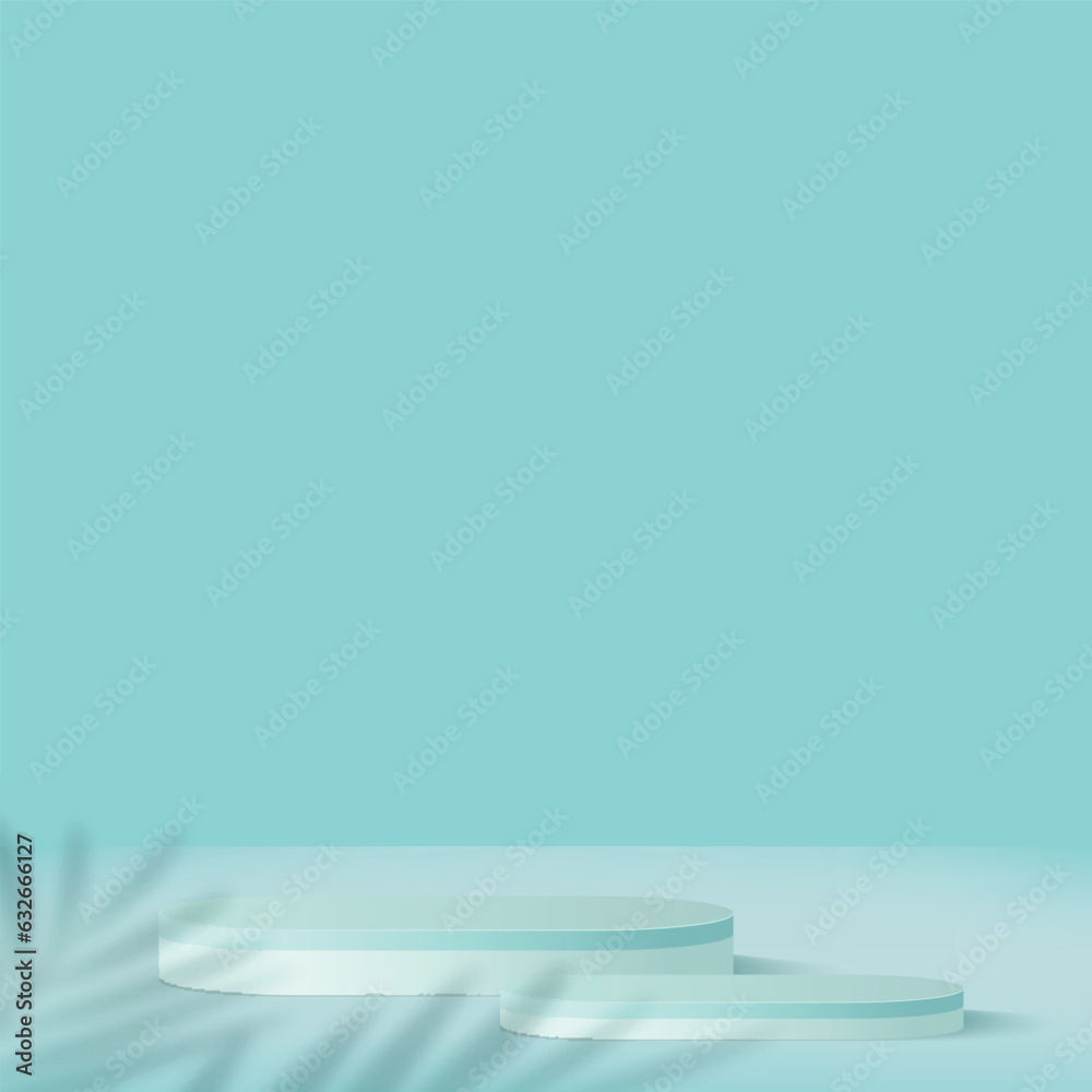 Abstract background with light blue color geometric 3d podiums. Vector Abstract background with light blue color geometric 3d podiums. Vector