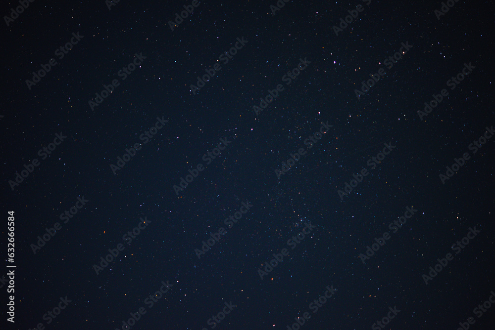 The starry sky. Multicolored stars and constellations. The night starry sky.