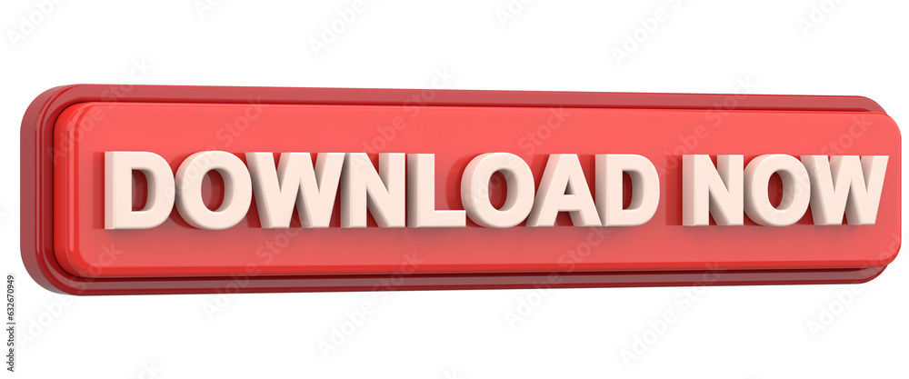 Download now button. 3D illustration. Download now button. 3D illustration.