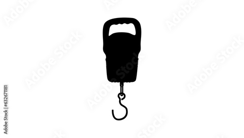 Fishing scale silhouette