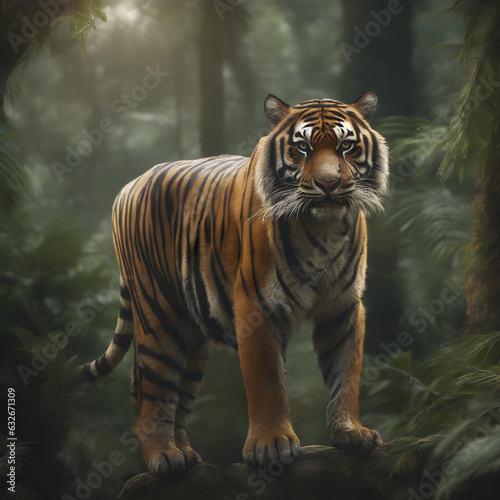 Wild tiger in the forest