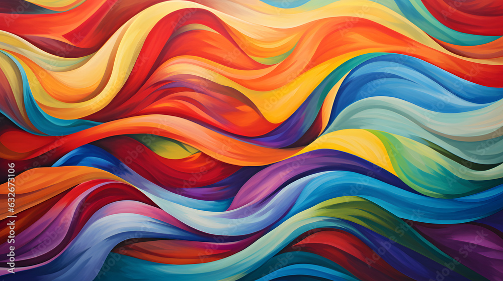 Obraz premium Full color flow wave trendy background. Background for presentation illustration generativ ai