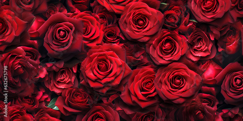 Natural red roses background.