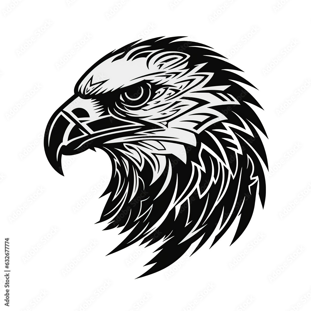 Obraz premium Eagle head isolated on white background