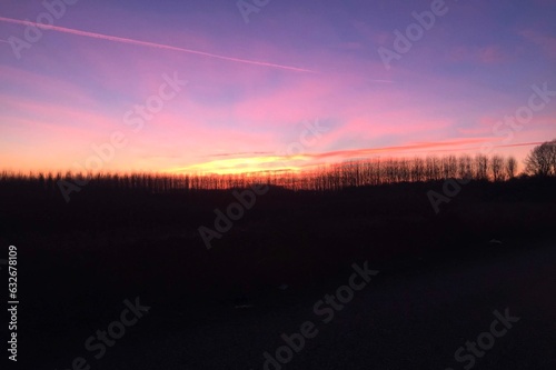 sunset in the country 