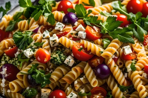 pasta with vegetables generated by AI tool