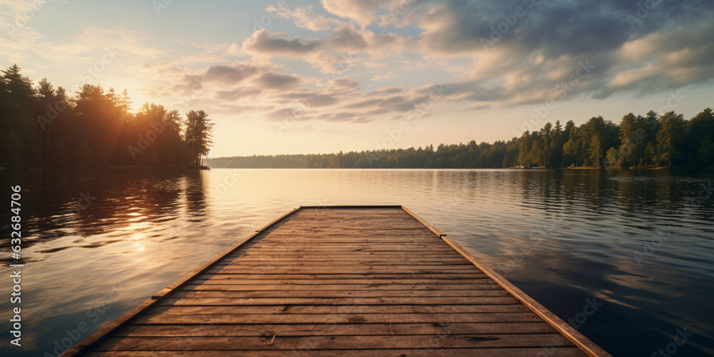A wooden dock A wooden dock
