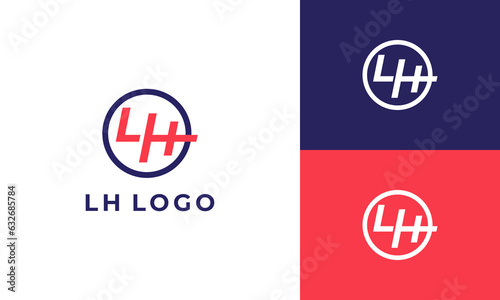 LH logo design in the circle like a gear shift