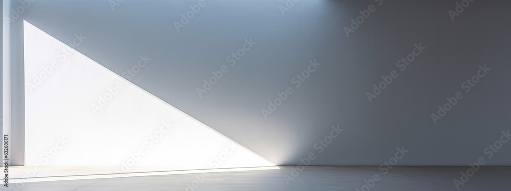Original widescreen background image in minimalistic design with geometric shapes of light and shadow for presentation of various products in grey-blue tones Original widescreen background image in minimalistic design with geometric shapes of light and shadow for presentation of various products in grey-blue tones