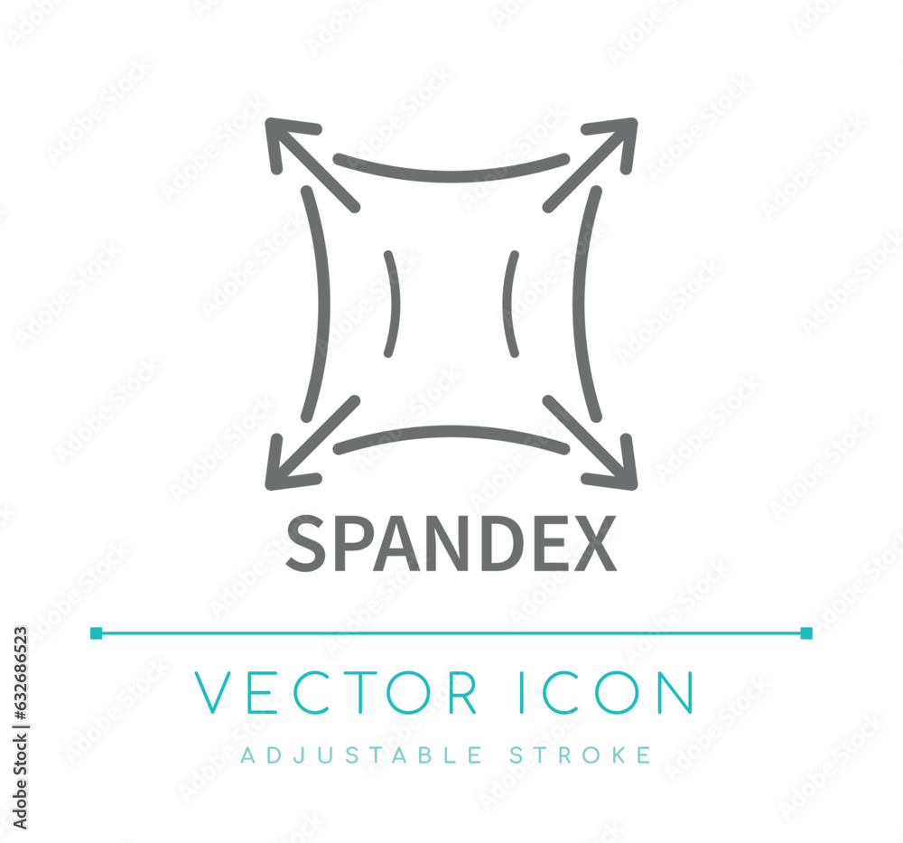 Spandex Textile Line Icon Spandex Textile Line Icon