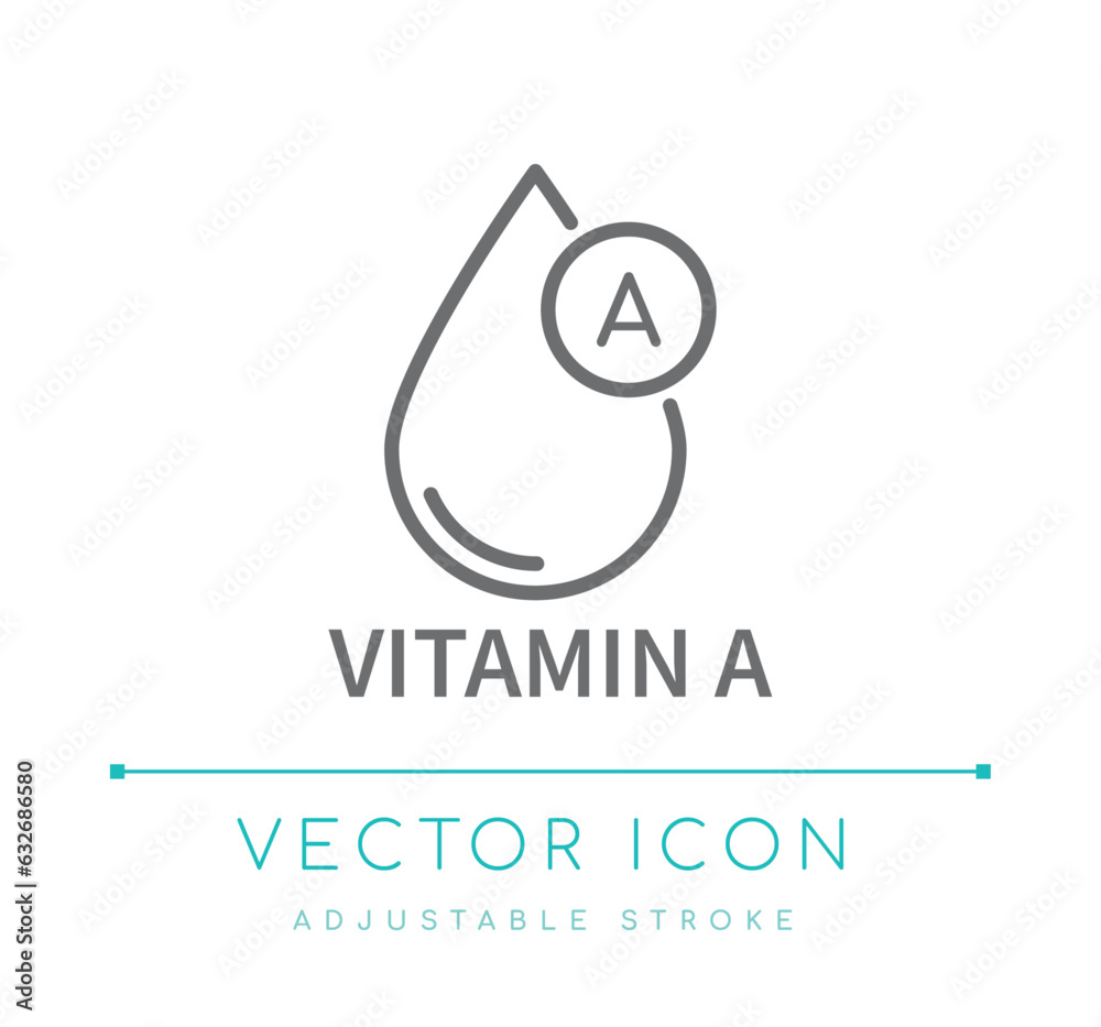 Vitamin A Nutrition Line Icon