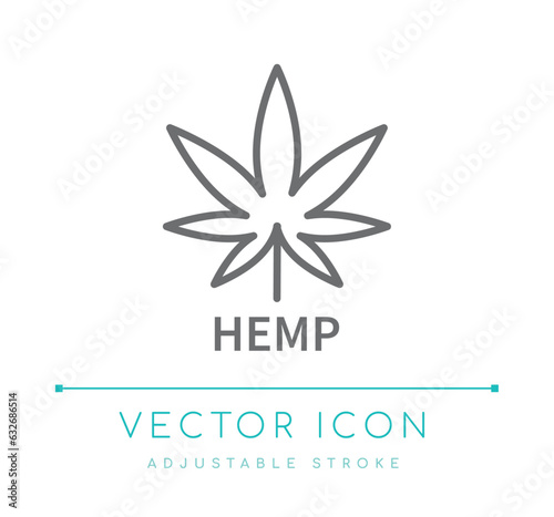 Hemp Textile Line Icon