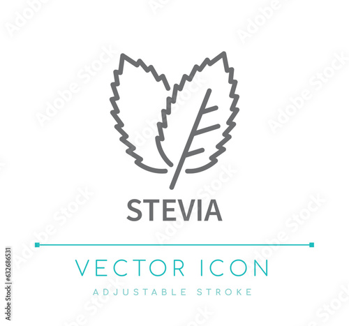 Stevia Food Line Icon