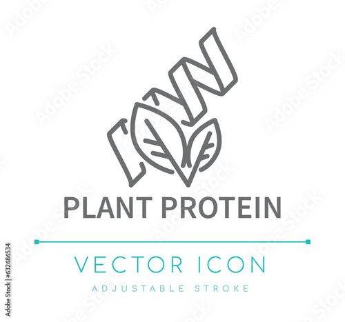 Plant Protein Food Line Icon