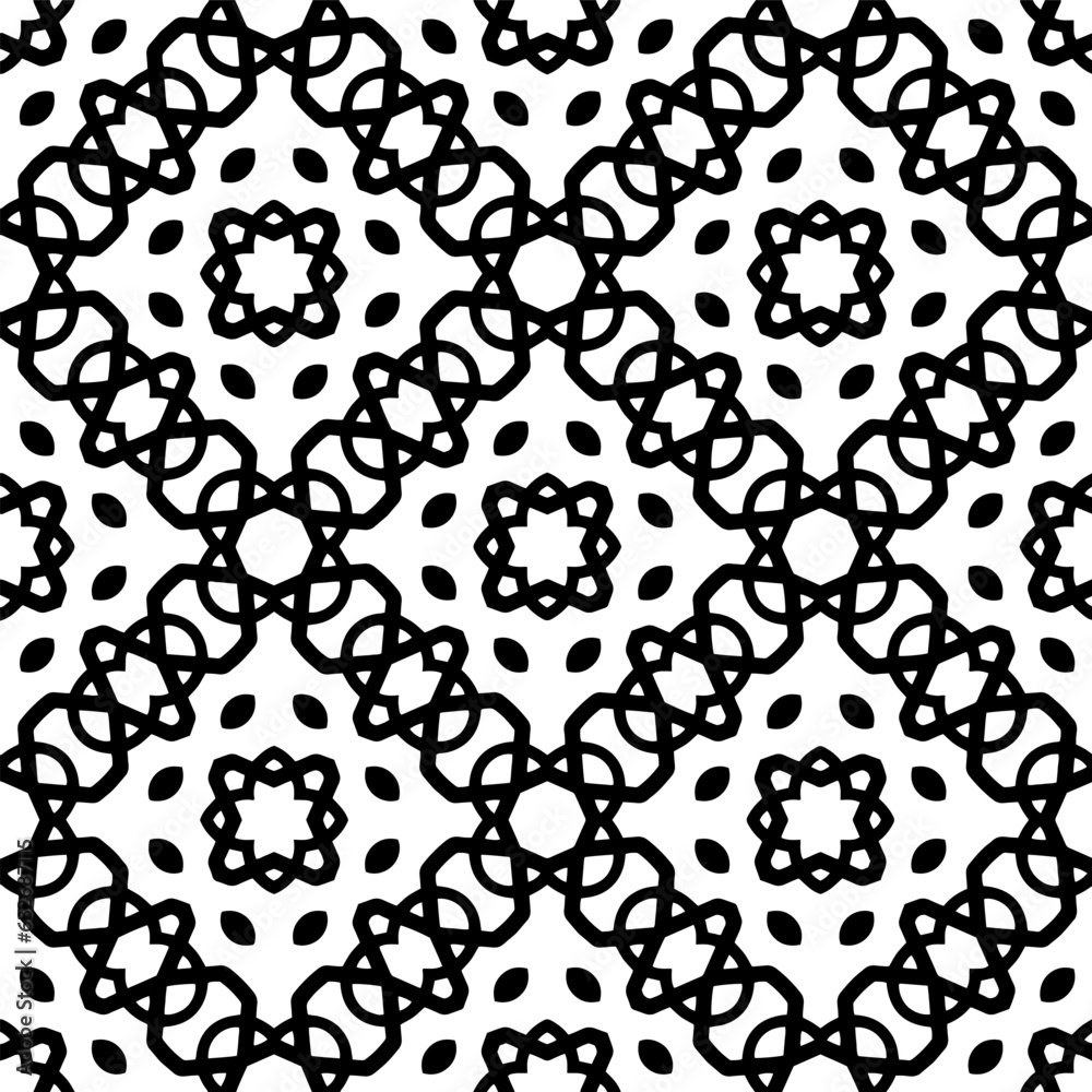 Black and white pattern . Figures ornament.Seamless pattern for fashion, textile design, on wall paper, wrapping paper, fabrics and home decor. Black and white pattern . Figures ornament.Seamless pattern for fashion, textile design, on wall paper, wrapping paper, fabrics and home decor.