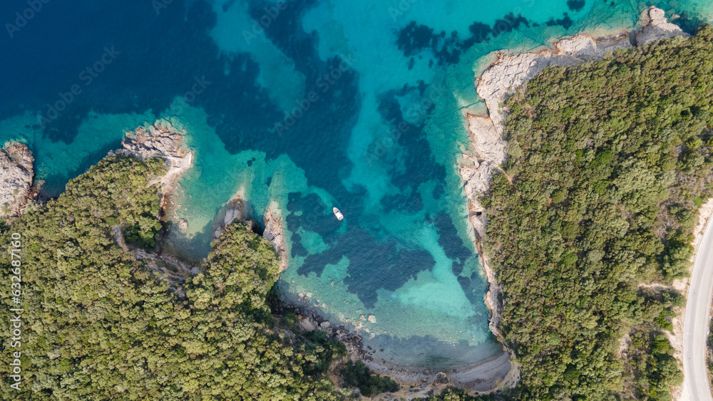 Aerial view of beautiful Bay in Greece