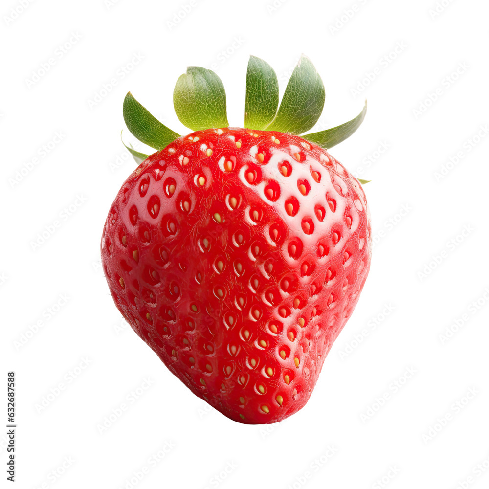 A single strawberry close up. A single strawberry close up.