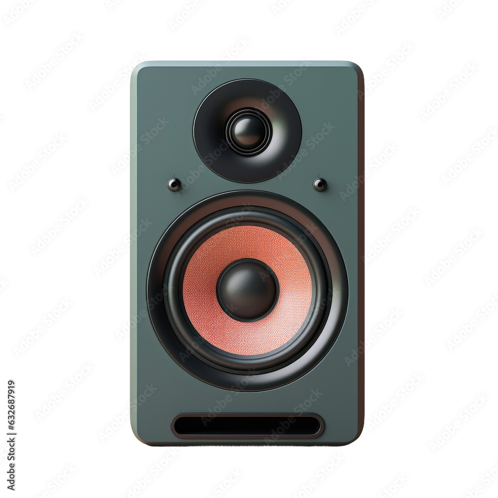 Black bookshelf speaker with clipping path. Black bookshelf speaker with clipping path.