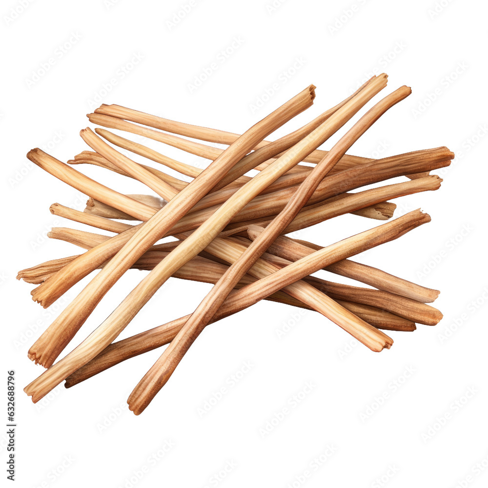 Dried vanilla sticks, used for baking.