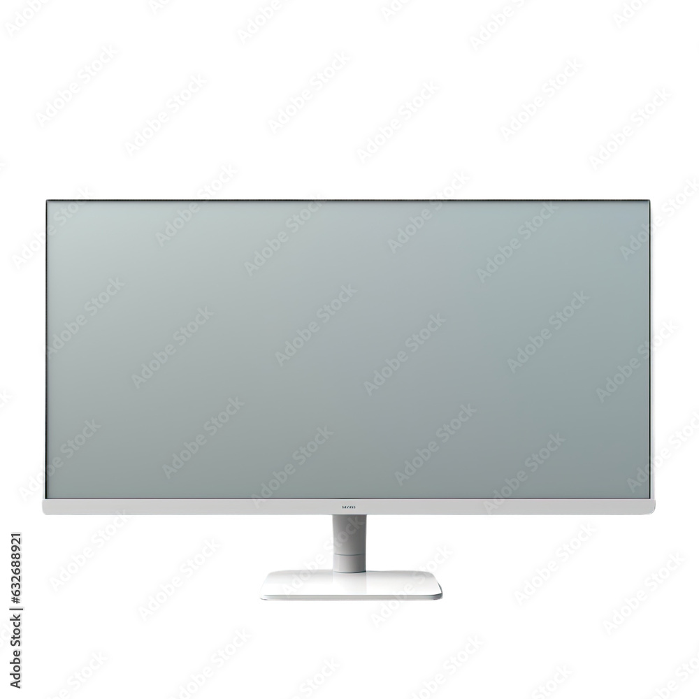 Flat screen monitor on wall, wide and realistic, blank mockup. Flat screen monitor on wall, wide and realistic, blank mockup.