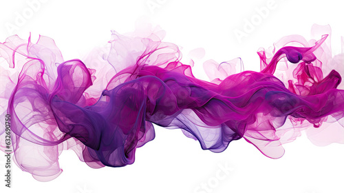 combining plum purple and snow white in an abstract futuristic texture isolated on a transparent background, generative ai