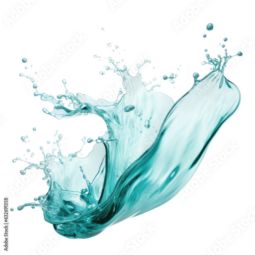 turquoise water splashing.
