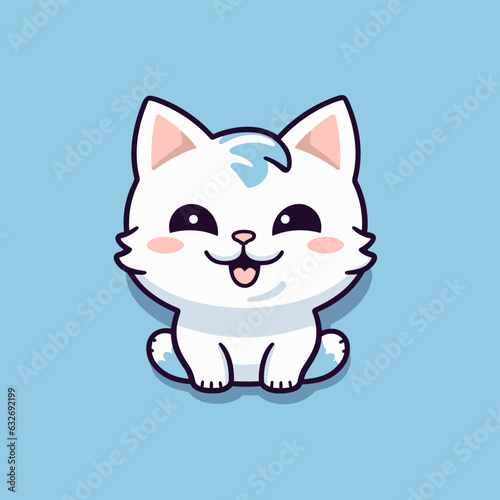 Vector logo cute cat, cat icon, cat head, cat sticker