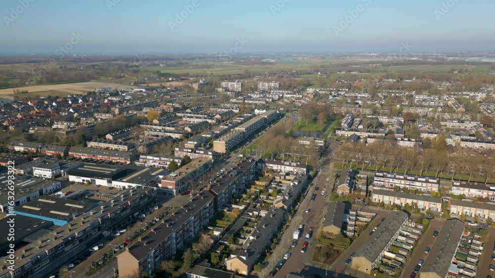 Aerial view on a residential area in the dutch town named Wassenaar, the Netherlands Aerial view on a residential area in the dutch town named Wassenaar, the Netherlands
